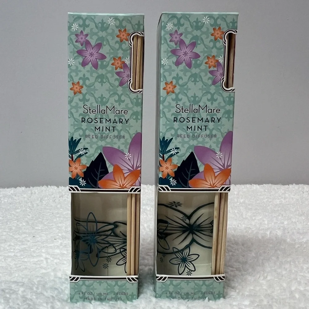 StellaMare by Pacifica Rosemary Mint Reed Diffuser Set of 2